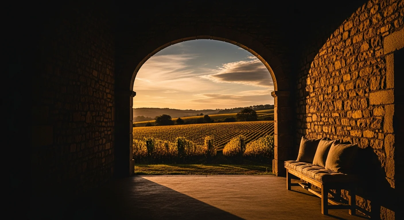 Vue depuis la grange vers les vignes