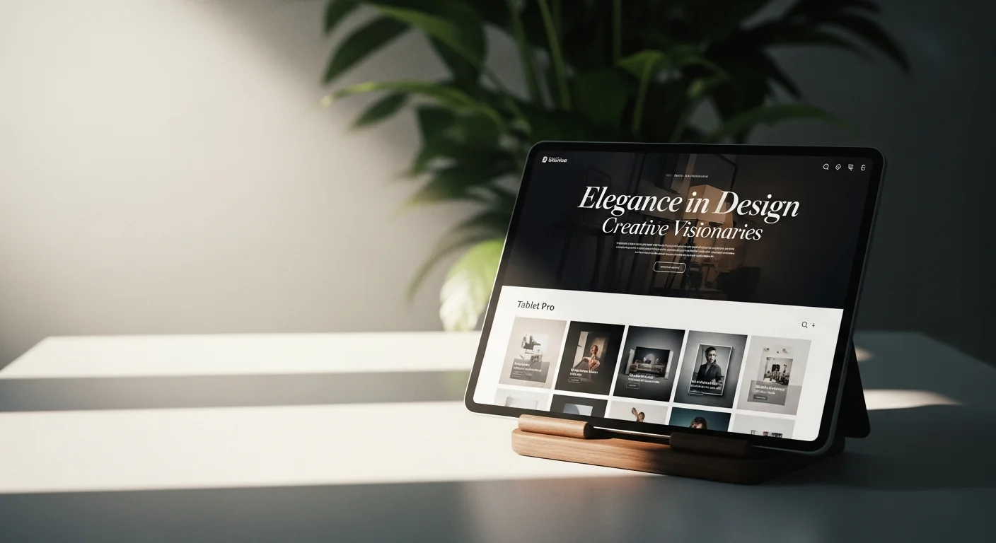 Portfolio éditorial sur tablette
