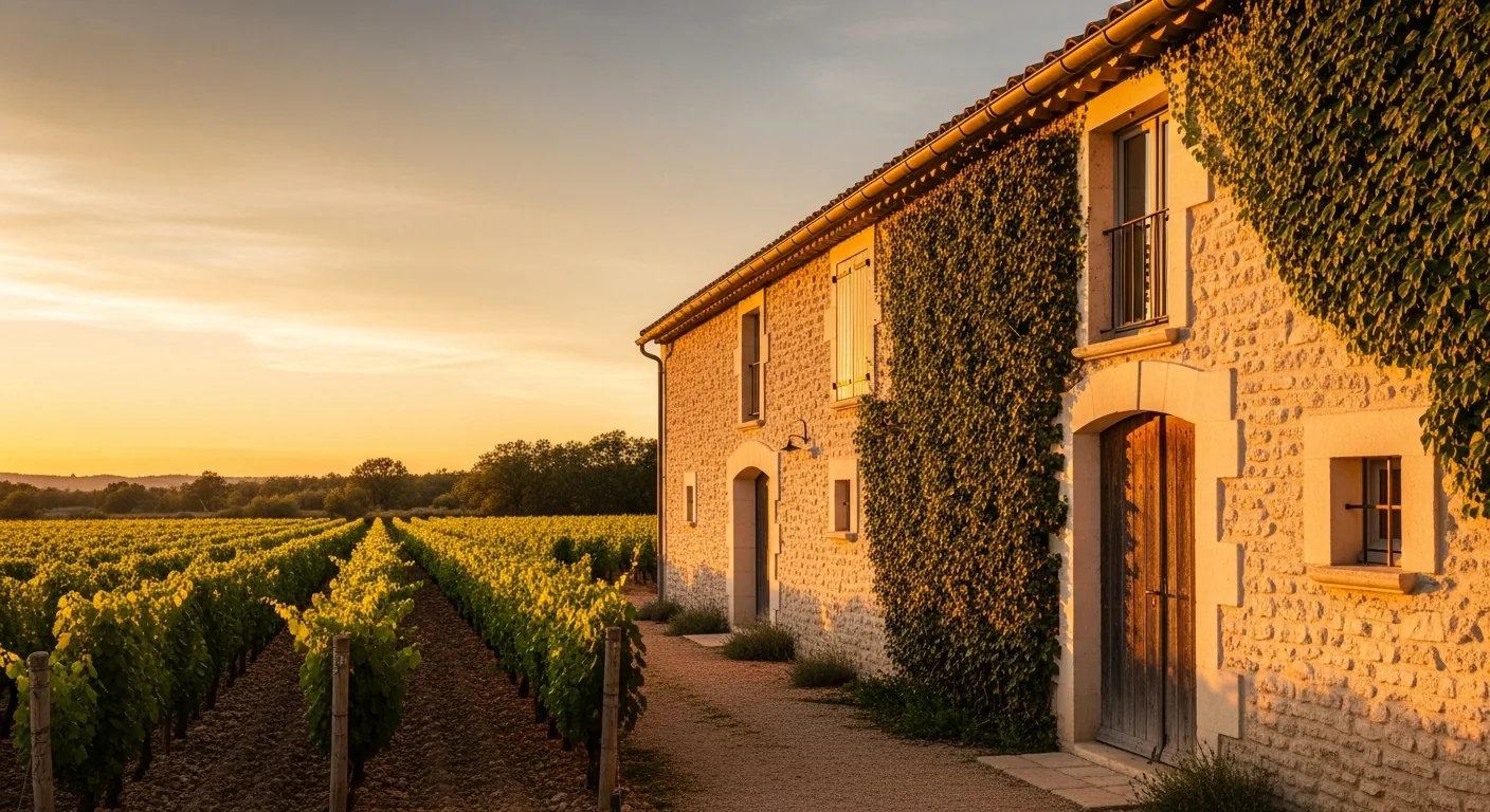 Grange en pierre du Sud restaurée au cœur des vignes — Granges Saint-Paul